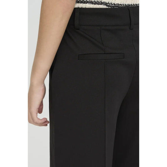 Kate Wide Seamed Trouser | Black