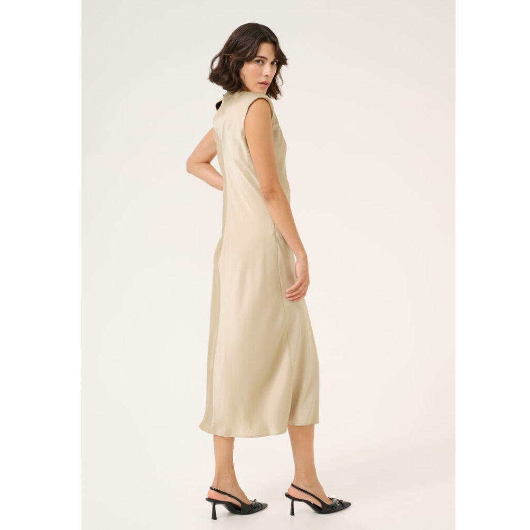 Pristina Satin Knot Midi Dress