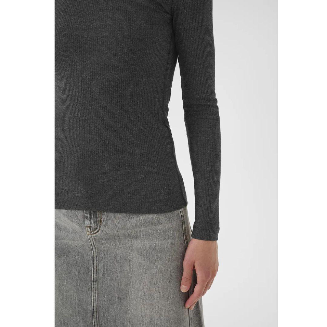 Dagna Long Sleeve Ribbed Shirt