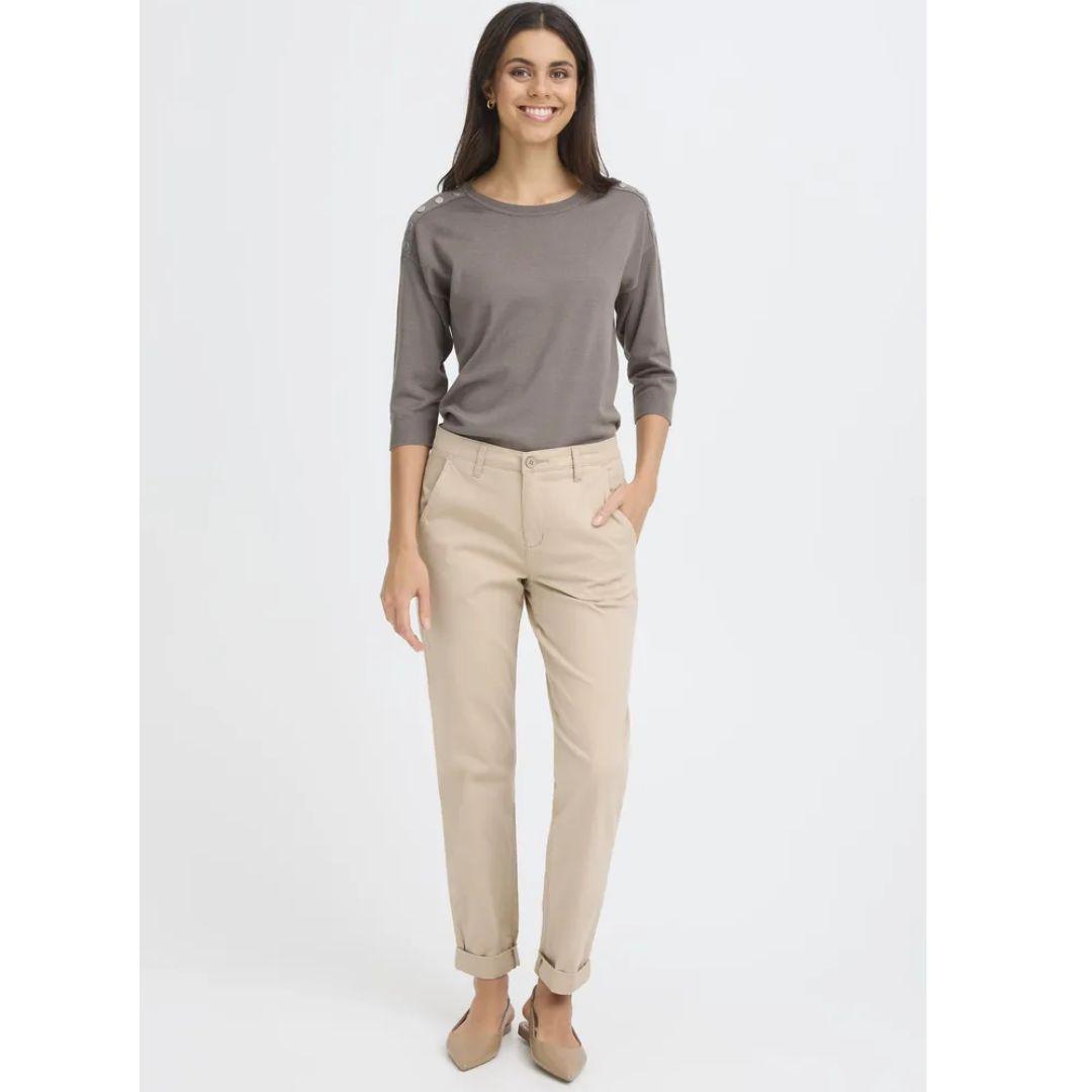 Catja Chino Straight Pants - Oxford Tan