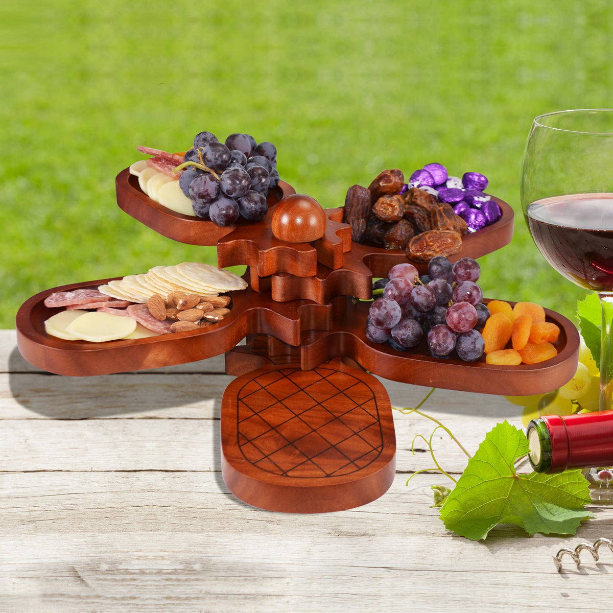 Appetizer Tray Mahogany Design - Pineapple - 5420PA