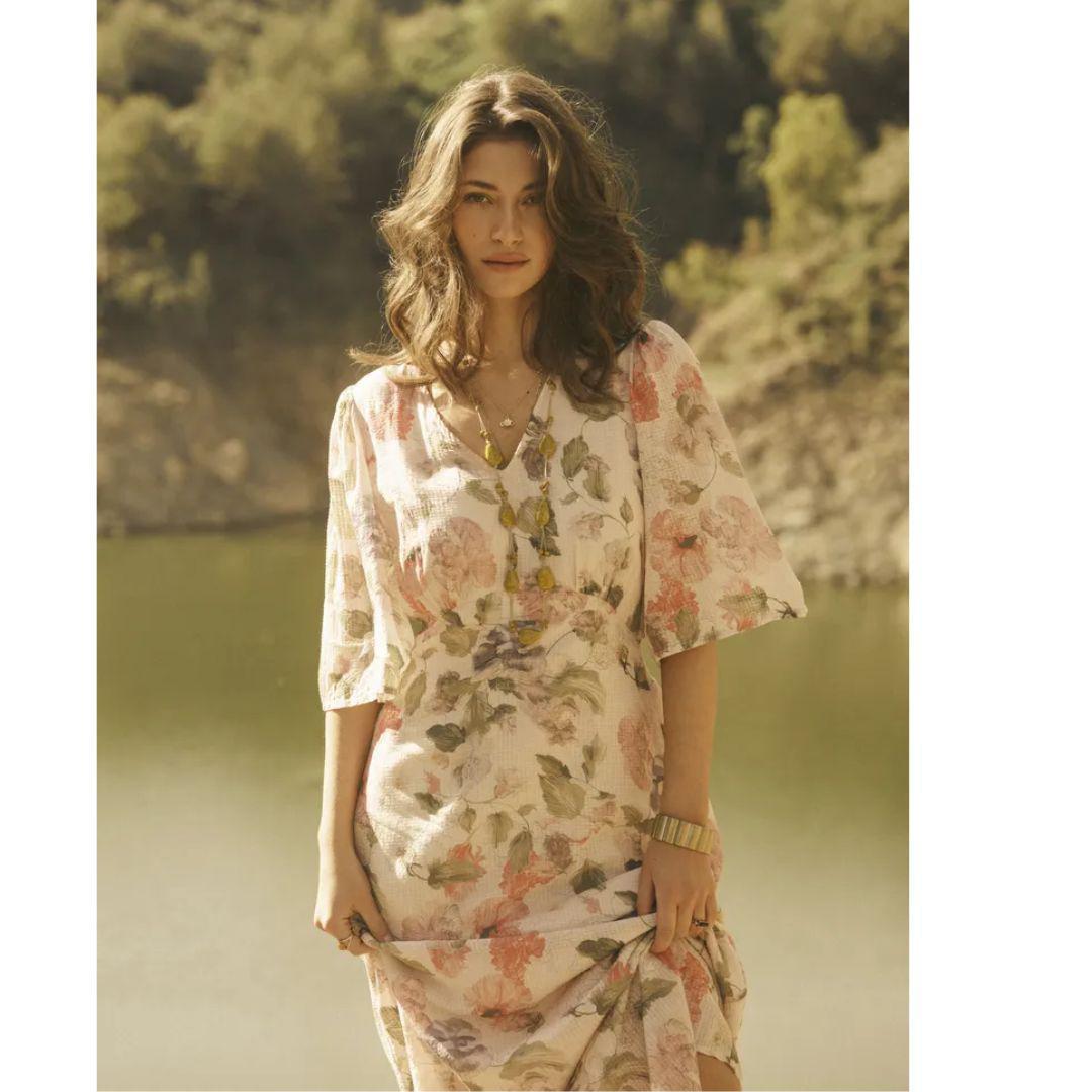 Hailey Dress - 10613427 - Flower Print