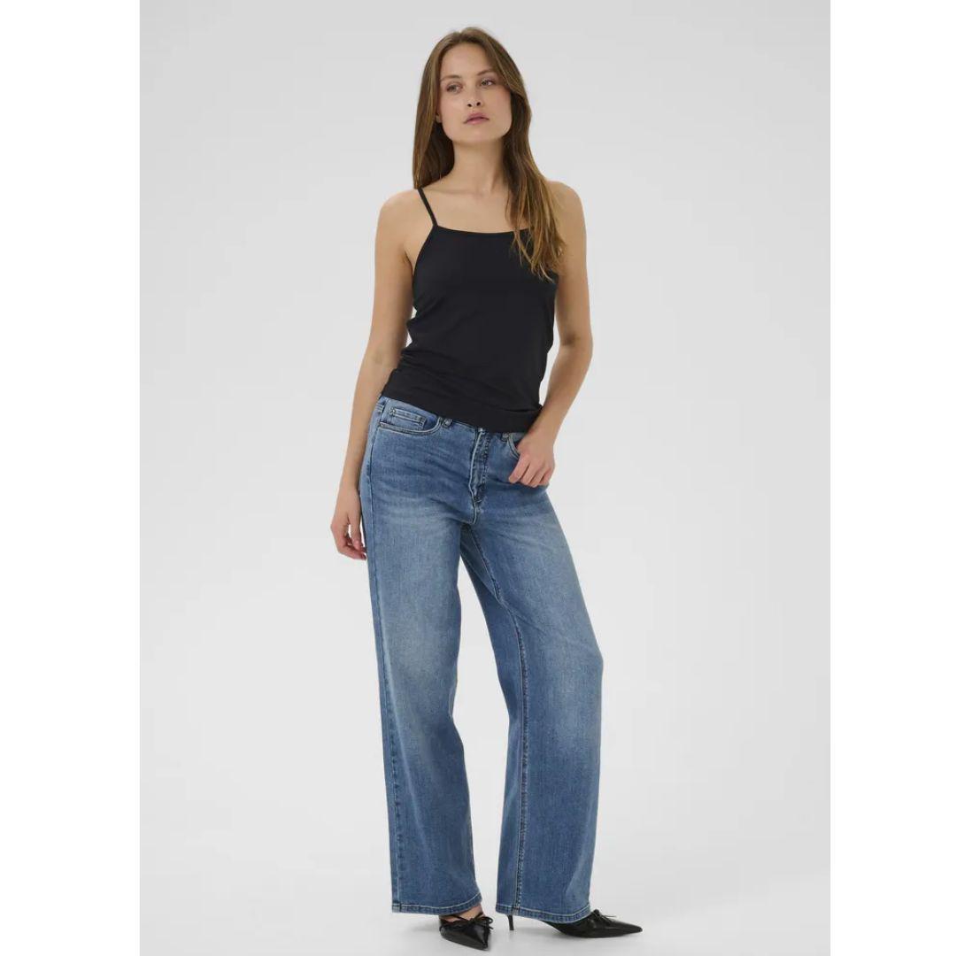 Arina Cami Strap Top - Black