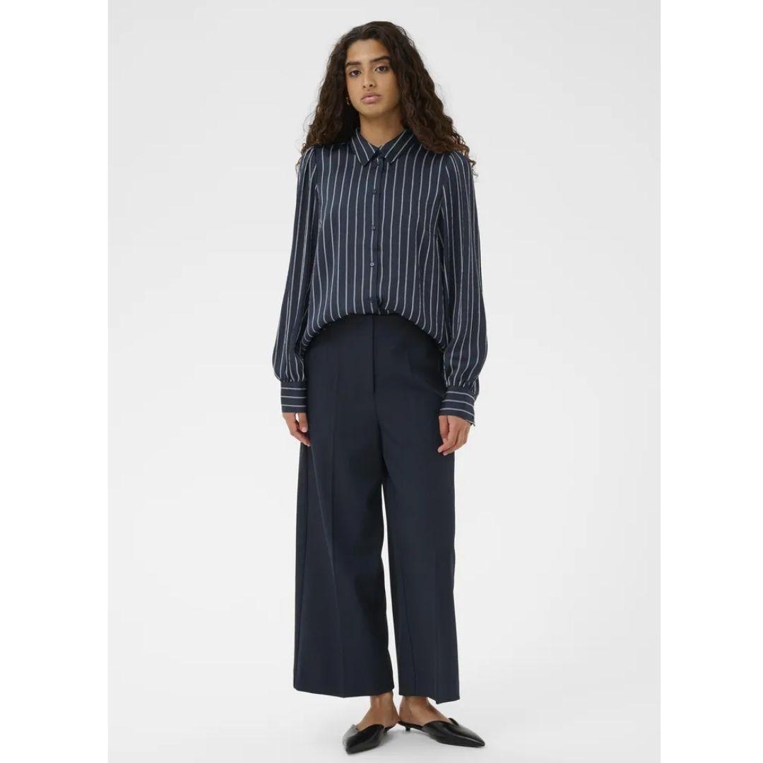 Ioana Paris Striped Blouse - 30408706 - Navy/Cream Stripe