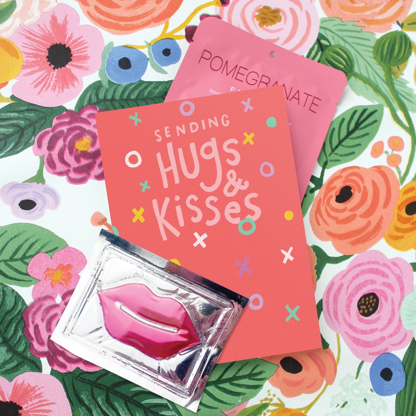 Sending Hugs & Kisses Lip Facial Card