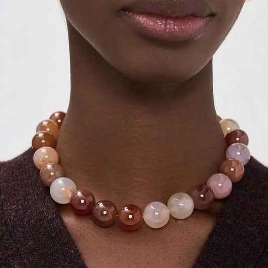 Betty Beaded Gemstone Necklace