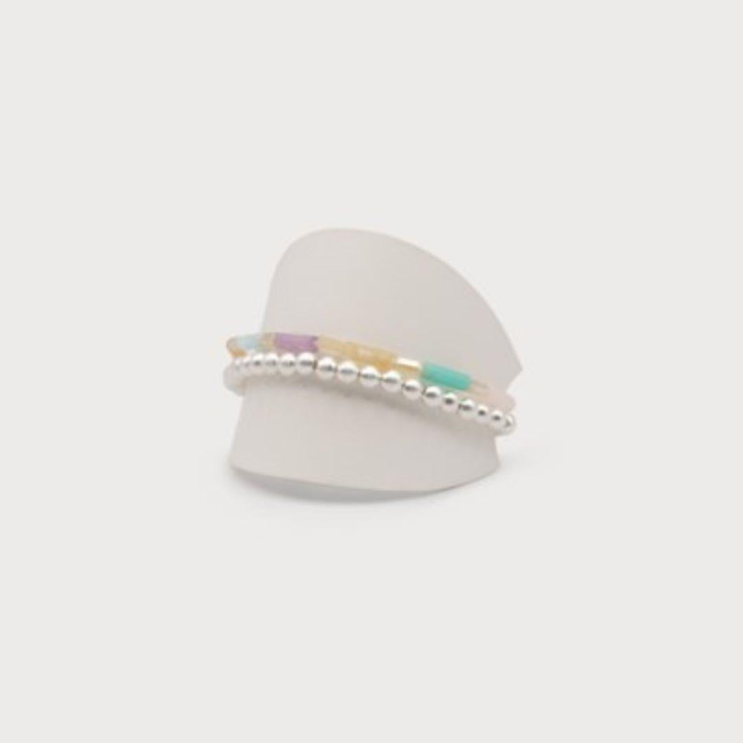 Natural Stone & Glass Bracelet