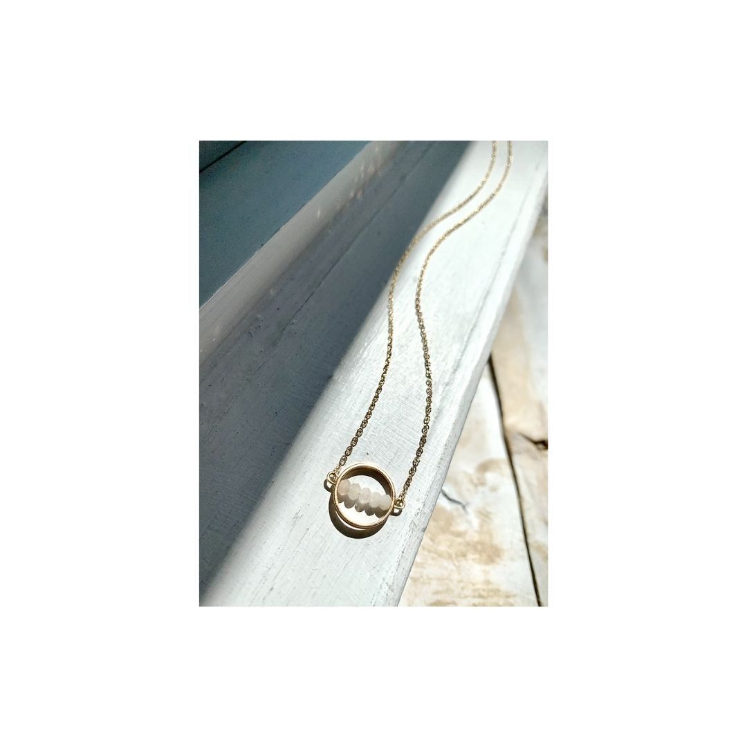 Loop + Moonstone Necklace