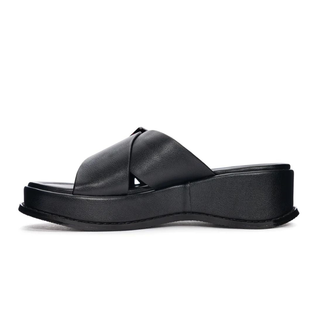 Clarke Tortoise Buckle Sandals - Black