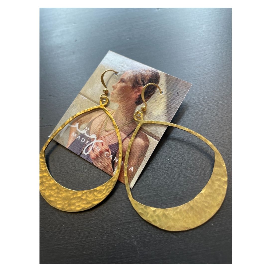 Hammered Brass Earrings FEA50