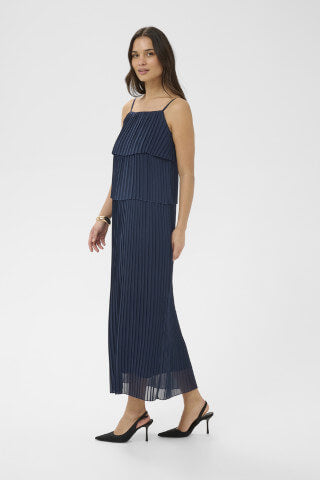 Kiera Tiered Maxi Chiffon Dress - Midnight Marine