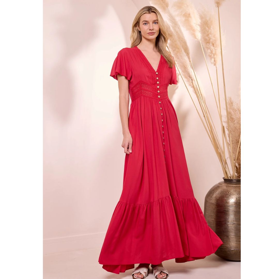 Venice Maxi Dress - Wine