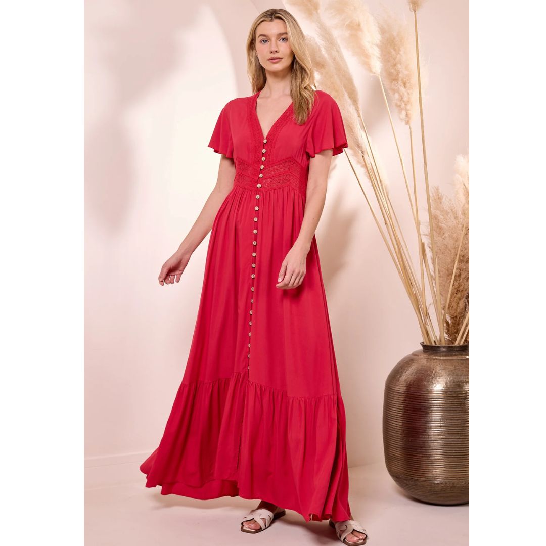 Venice Maxi Dress - Wine