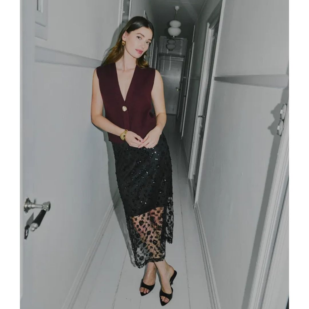 FRANSA Sally Knit Vest | 20618485 | Port Royal