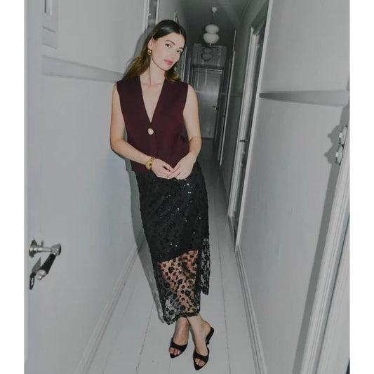 FRANSA Sally Knit Vest | 20618485 | Port Royal