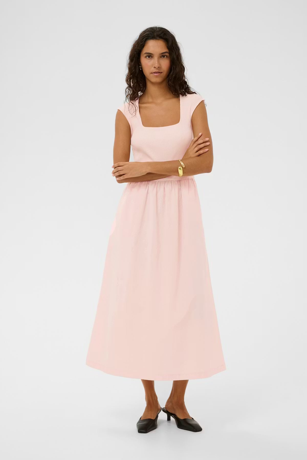 Simone Phoebe Midi Dress | Pearl Blush