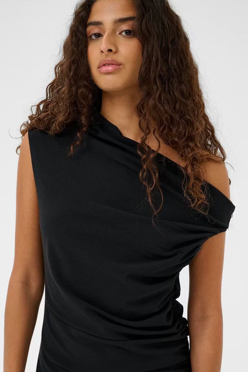 Eirlys Asymmetrical Shoulder Dress
