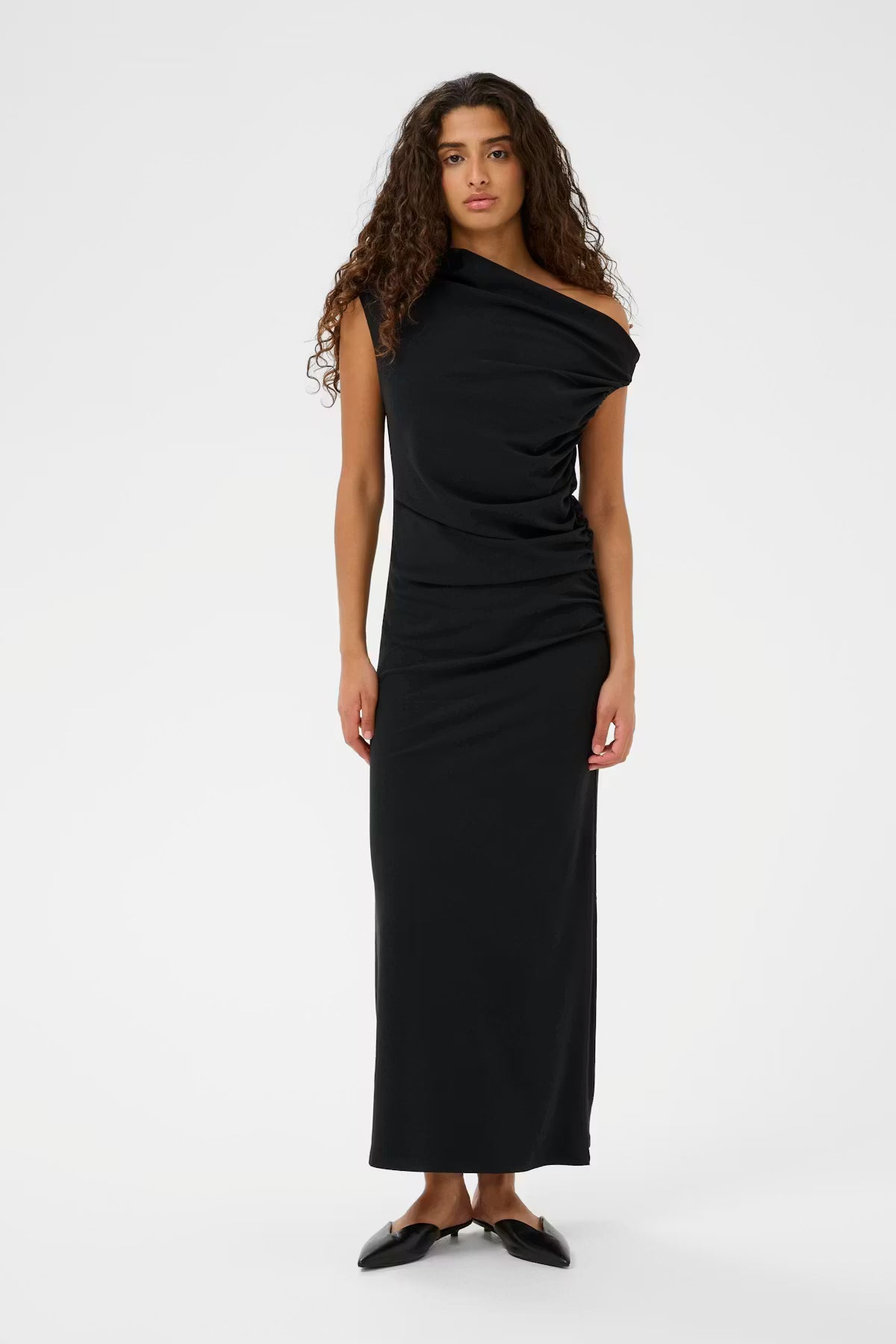 Eirlys Asymmetrical Shoulder Dress