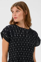Amelie Smocked Maxi Dress | Black White Dot