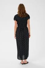 Amelie Smocked Maxi Dress | Black White Dot