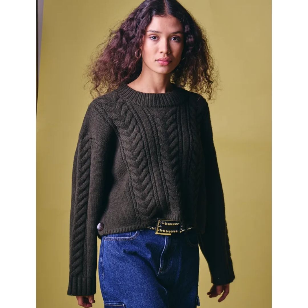 ICHI Arper Cableknit Sweater | 20126805