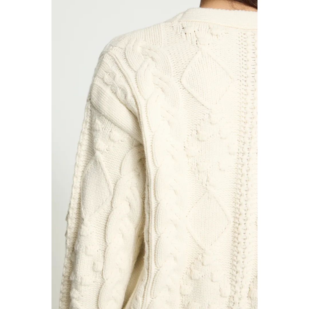 ICHI Arper Cable Knit Cardigan | 20126806