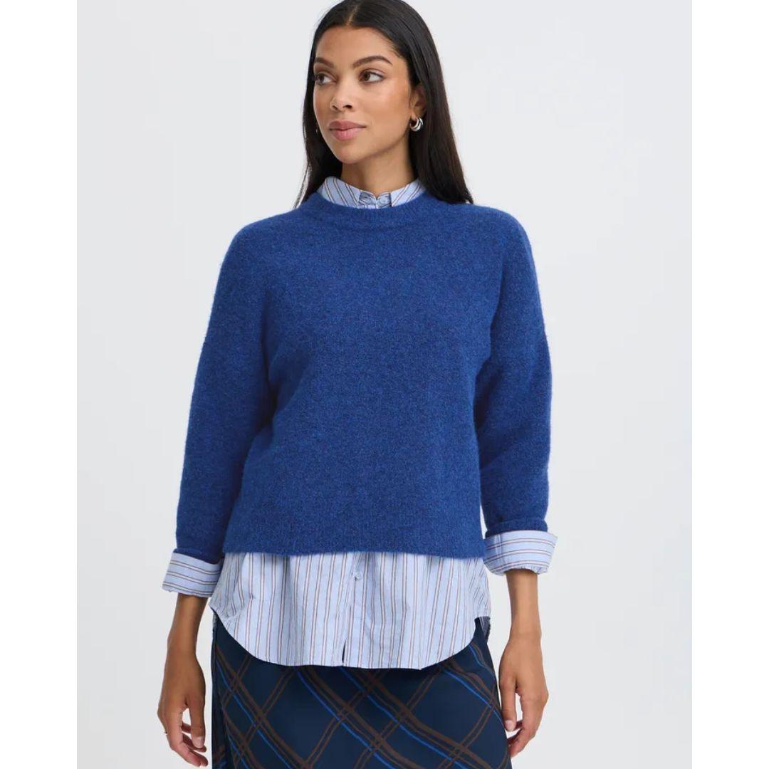 BYOUNG Omea Sweater | 20819591 | Blue Melange