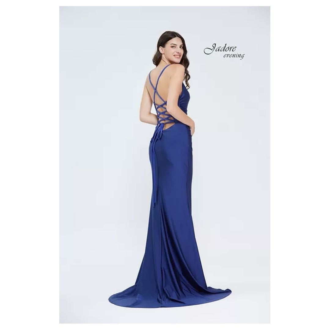 Jadore Evening Gown - Navy - J20015