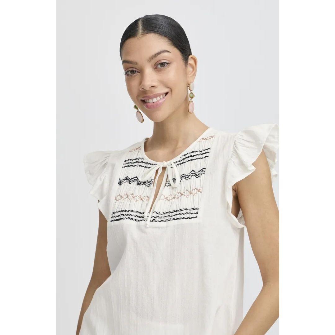 Ipalie Ruffle Blouse - 20816783 - Marshmallow