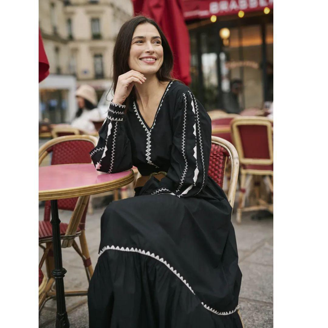 Gwen Long Dress - 10613167 - Pitch Black