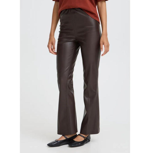 BYOUNG Daja Faux Leather Flare Pants | 20819556 | Java