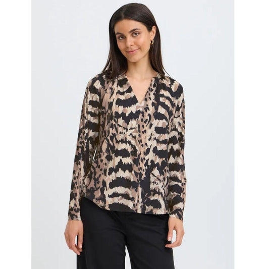 Seen Long Sleeve Top | Abstract Leo Driftwood
