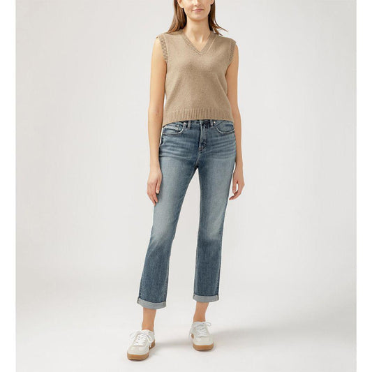 SILVER JEANS Beau High Rise Slim Leg Jeans | L27348CVS354 | Indigo