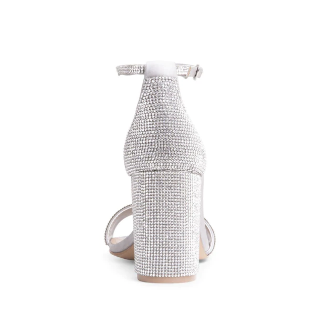 Dylann Diamante Ankle Strap Heels