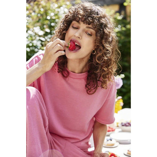 Serafina Short Sleeve Sweater - Honeysuckle