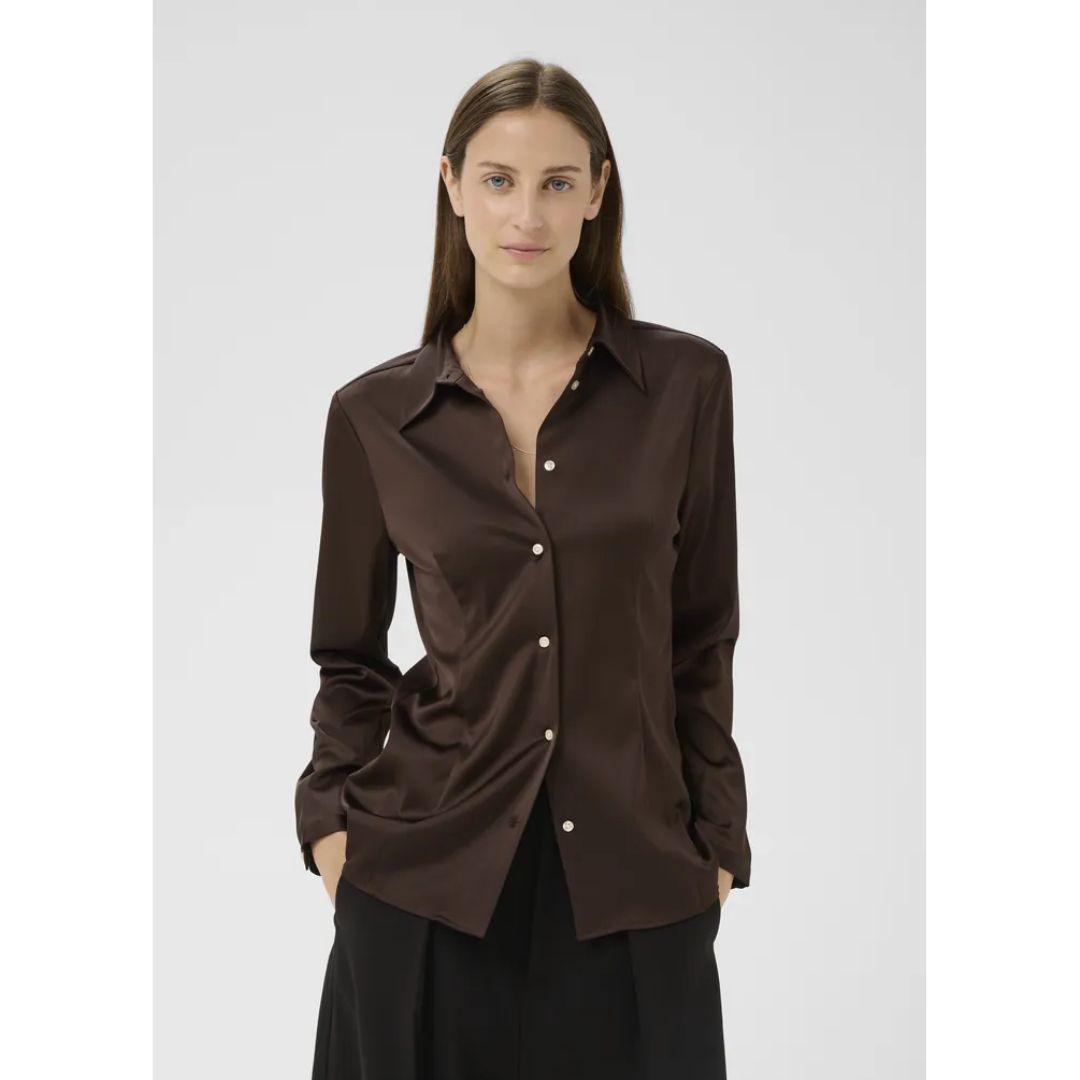 Satin Button Down Lake Shirt