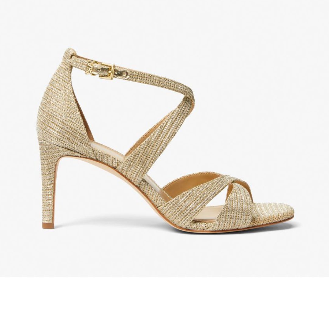 Kinsley Heeled Sandal - Michael Kors - Gold Glitter