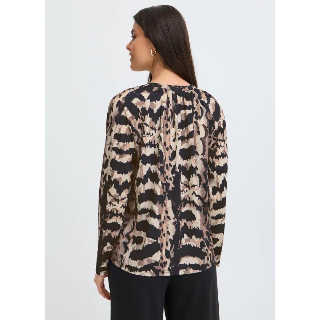 Seen Long Sleeve Top | Abstract Leo Driftwood