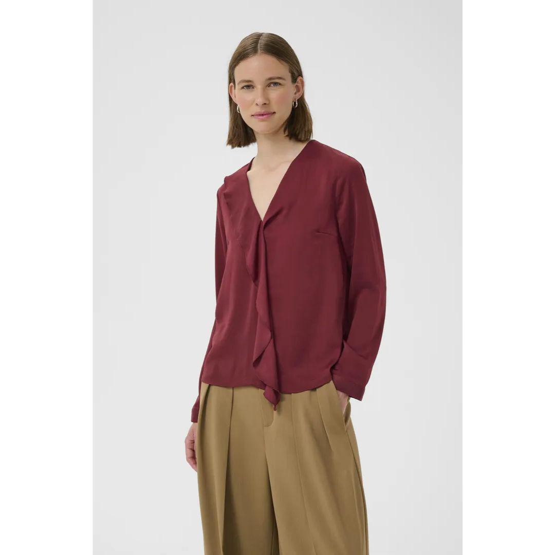 Auda Blouse - Cabernet