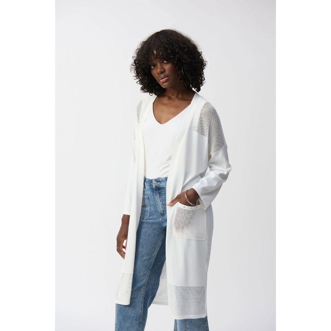Culotte Jeans With Embellished Front Seam - 241903S25 - Vintage Blue
