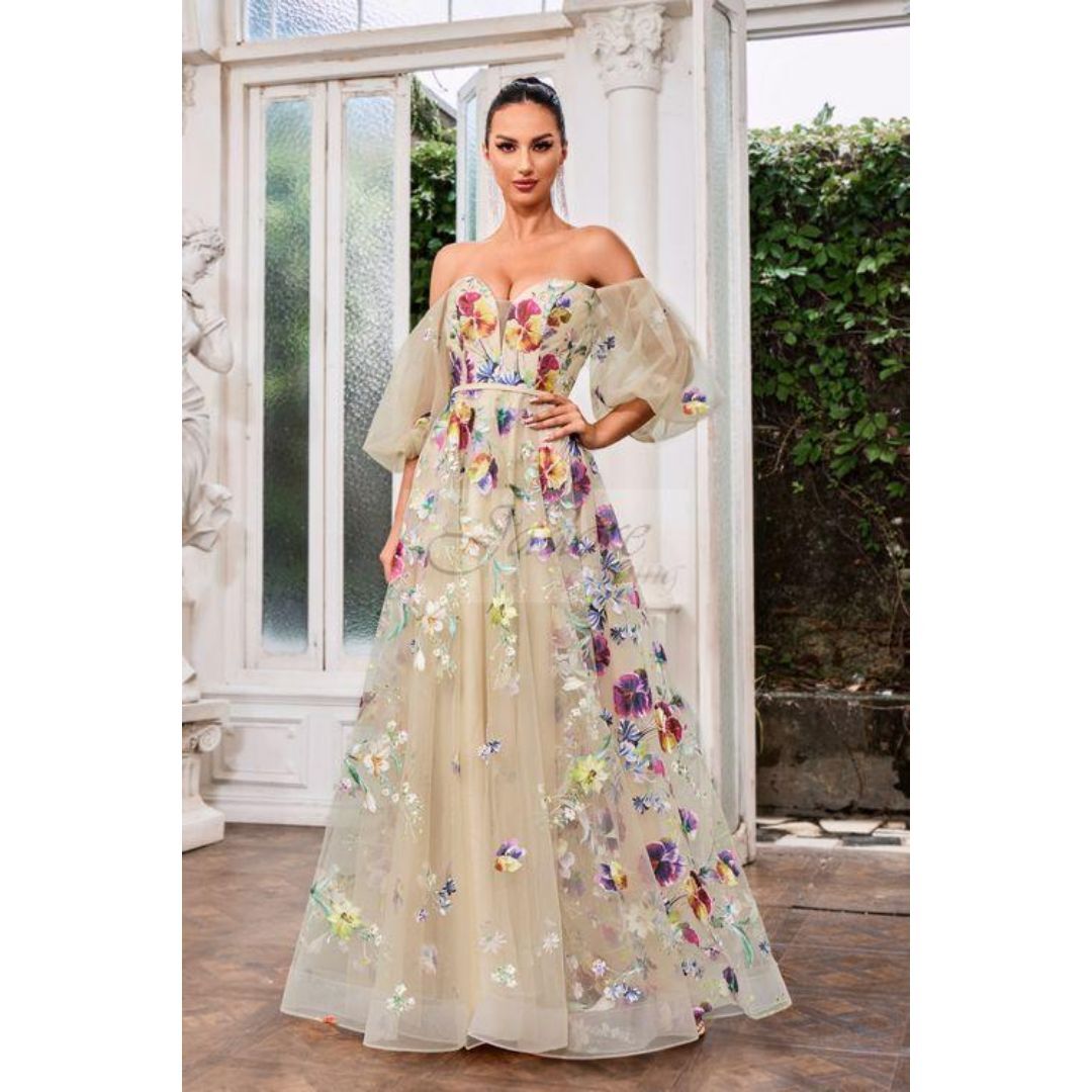 Jadore Evening - J24047 - Nude Multi