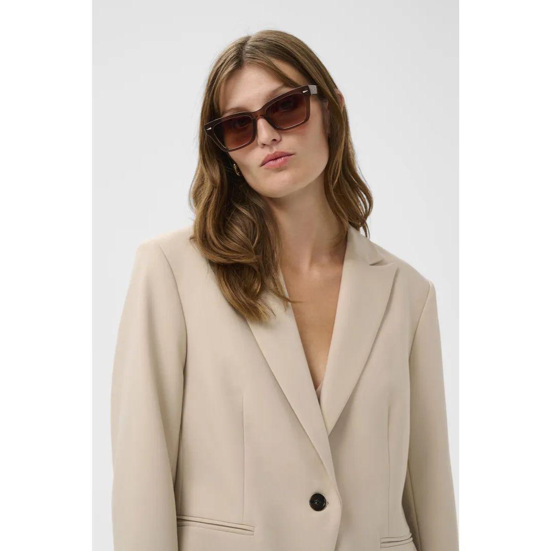 Corinne Short Blazer - 30407532 - Oatmeal
