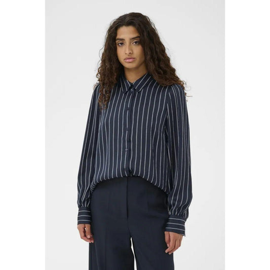 Ioana Paris Striped Blouse | Navy/Cream Stripe