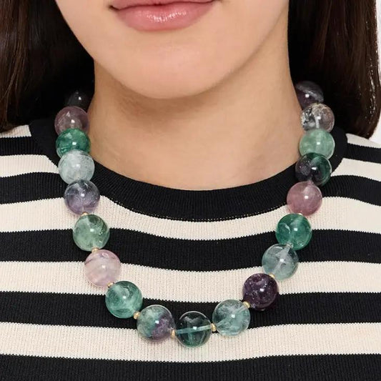 Betty Beaded Gemstone Necklace