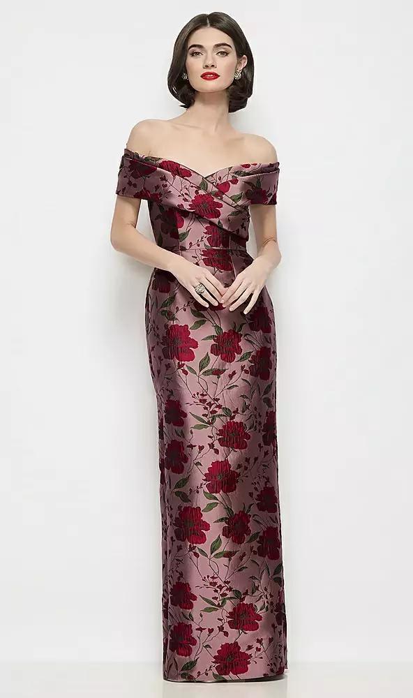 Alfred Sung Constance Gown | D887WRB | Wild Rose Brocade