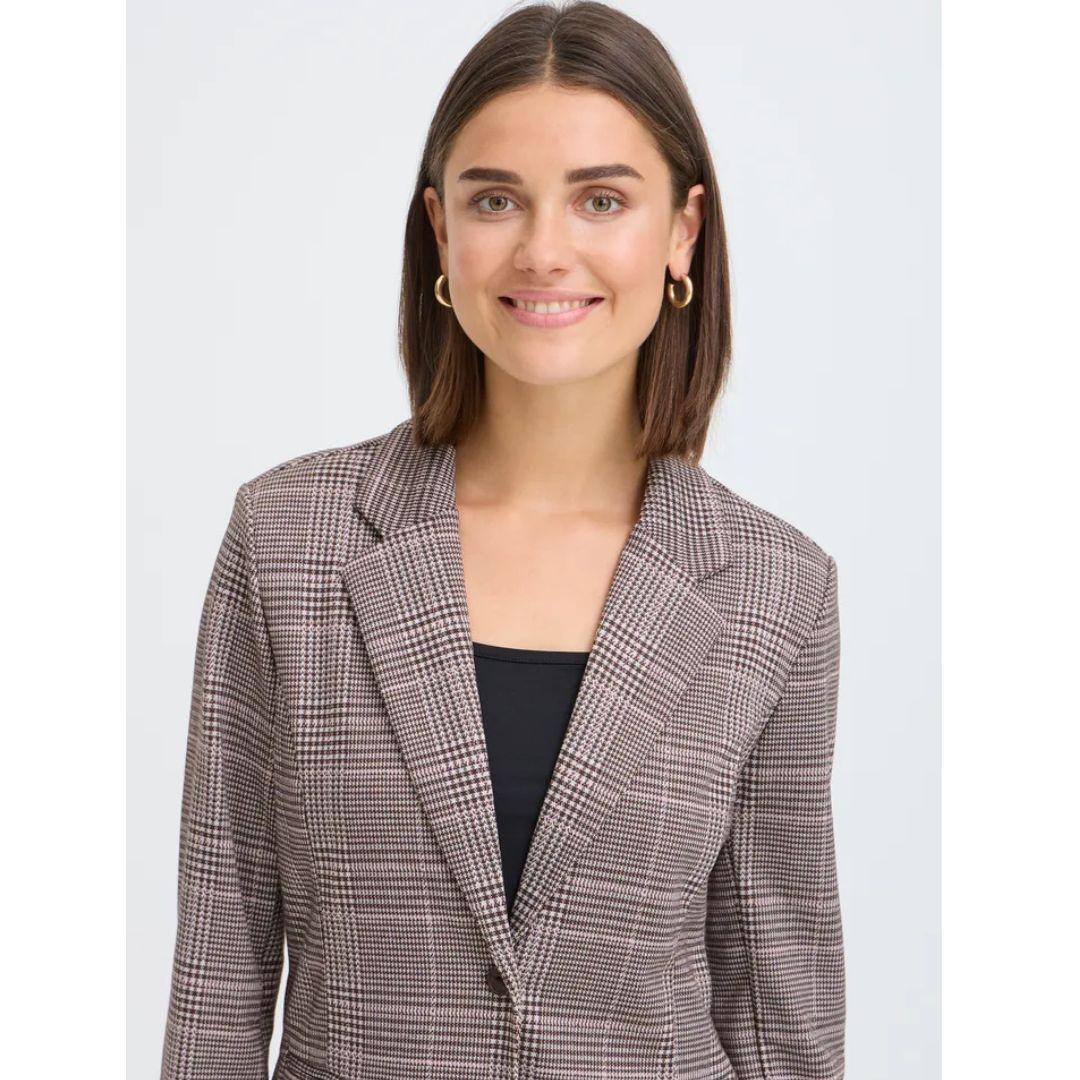 Babett Houndstooth Blazer | Hot Fudge