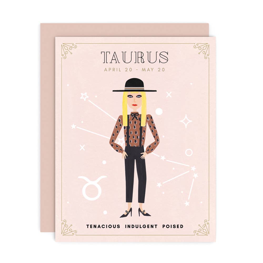 Taurus Zodiac Babe Greeting Card