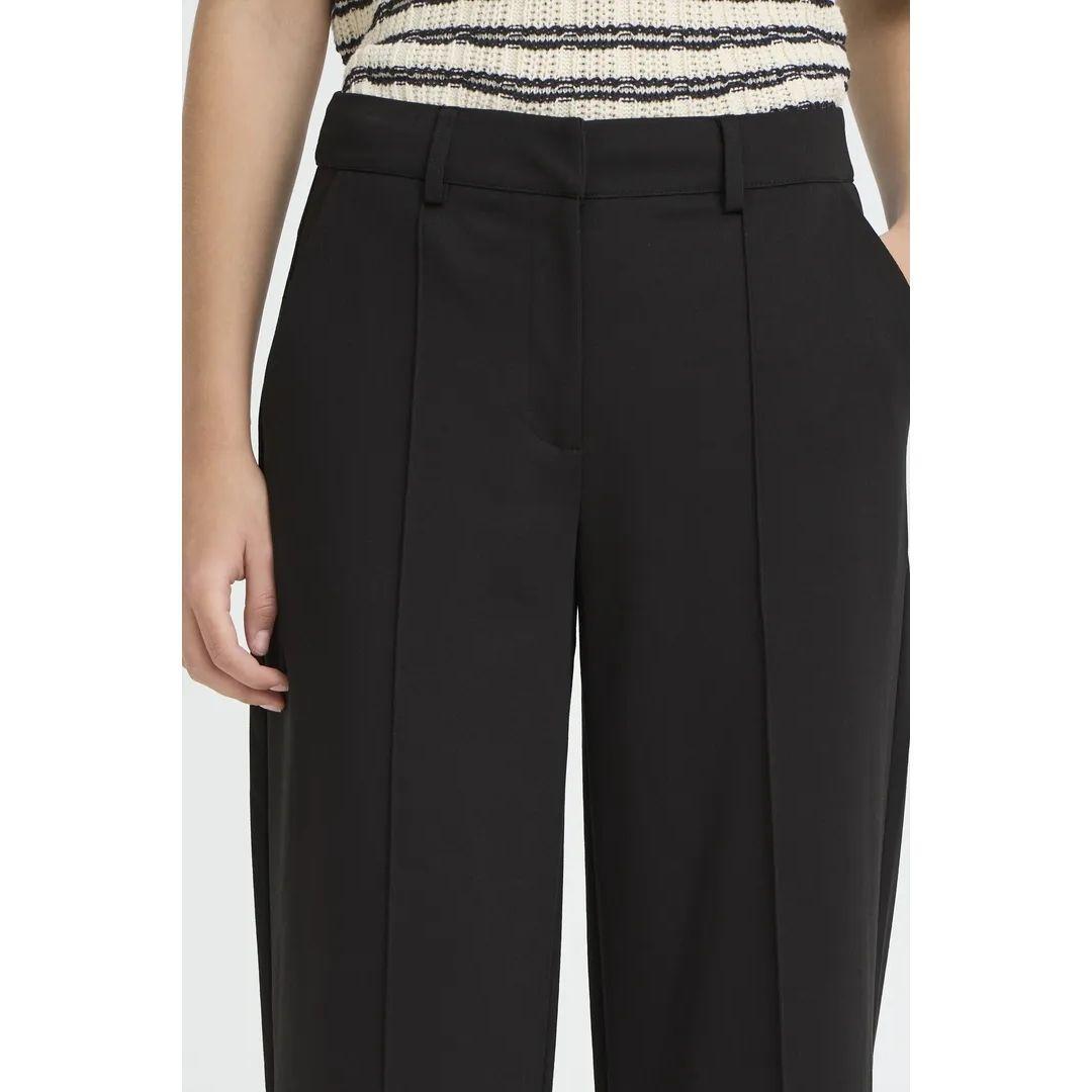 Kate Wide Seamed Trouser | Black