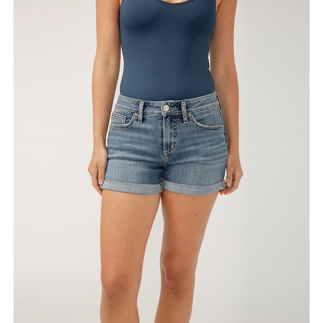 Suki Mid Rise Luxe Stretch Shorts - L53962CVS378 - Indigo