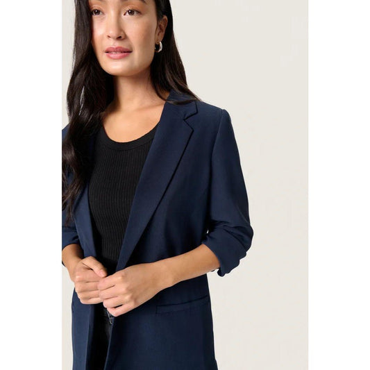 Shirley Ruched 3/4 Sleeve Blazer